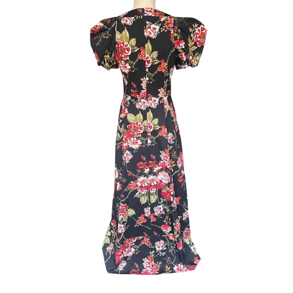 GOOP G. Label Rita Round-Neck Gown in Black Ground Floral - Picture 10 of 14